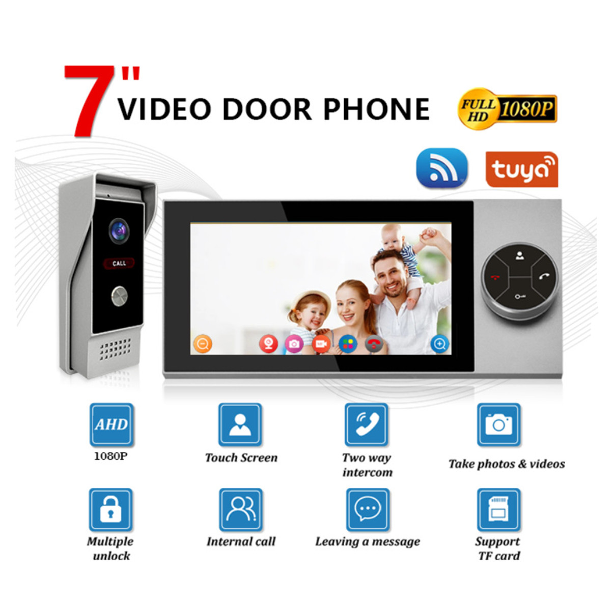 Écran IPS 7 pouces, 2MP, appli - Wifi Doorbell Camera avis et prix