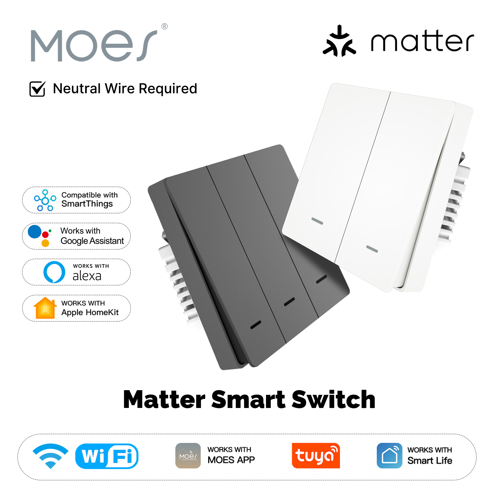 MOES Matter Tuya WiFi bouton l - Smart Home Remote Control avis et prix